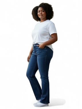 Old Navy NEW WOW Mid Rise Bootcut Jeans Womens 22 Plus Dark Wash Stretch NWT